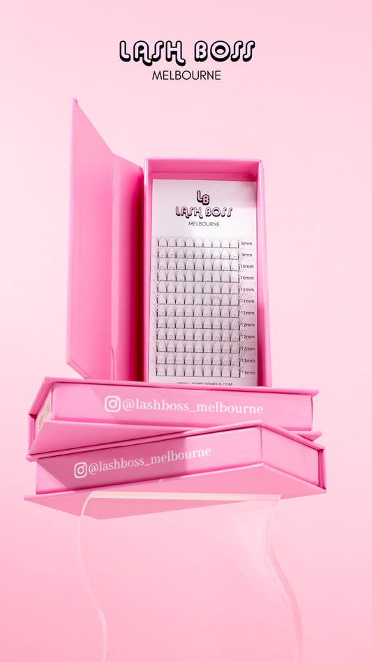 5D Mixed Premade Lash Tray - 0.07mm Pointy-Base Volume Fans (C & D Curl)