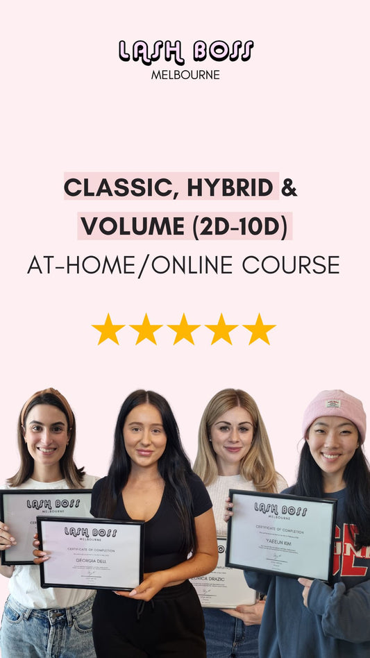 Classic, Hybrid & Volume (2D-10D) Online Eyelash Extension Course
