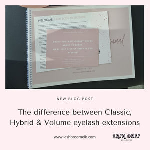 The difference between classic, hybrid, and volume eyelash extensions