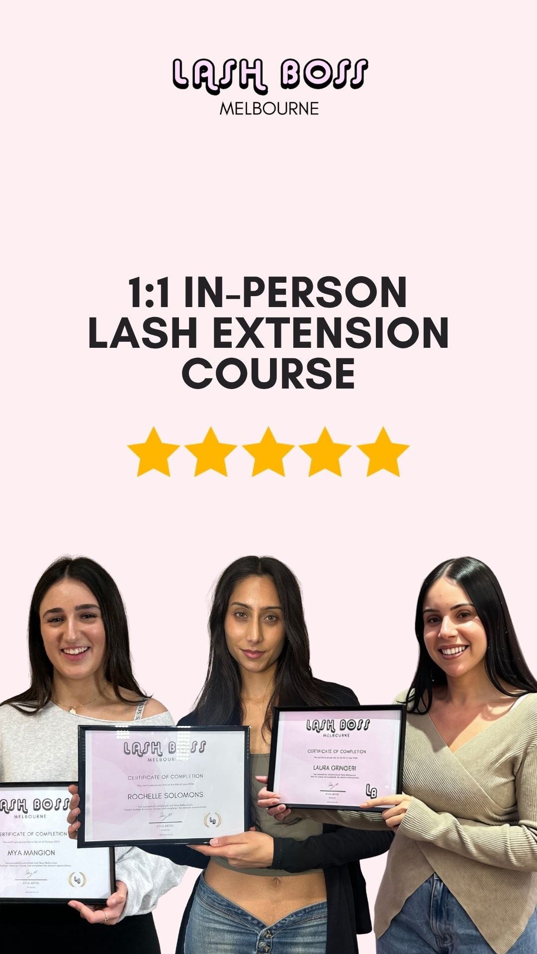 Classic, Hybrid & Volume Lashes – 1:1 In-Person Class (1 Day)
