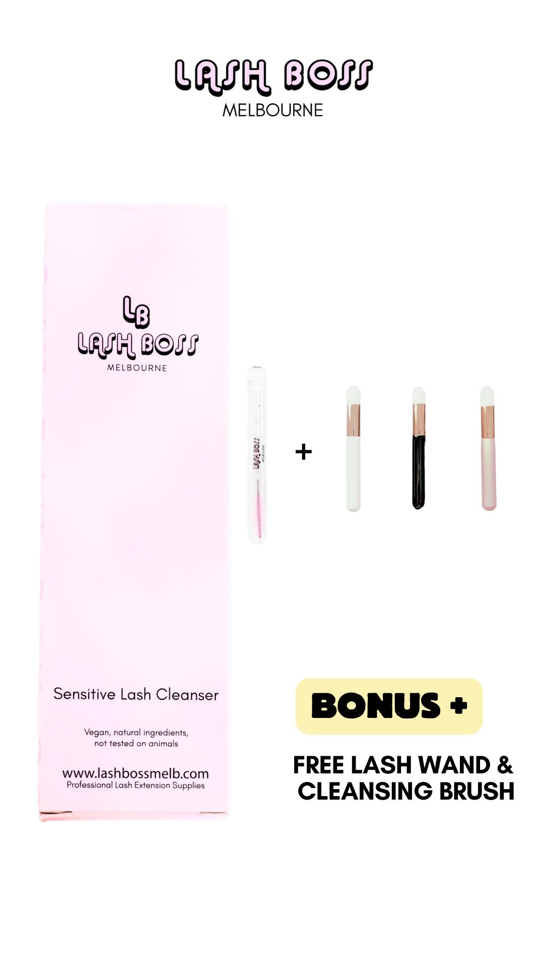 Sensitive Eyelash Cleanser & Cleansing Brush