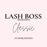 Cover of Lash Boss Melbourne's Classic at-home lash extension course. Lash extension training by Lash Boss Melbourne