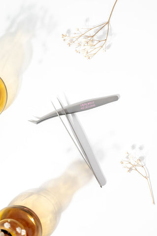 Straight and L Shape tweezers by Lash Boss Melbourne - Online lash courses, in person training, and lash supplies Australia